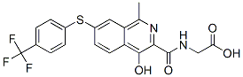 n-[[4-羥基-1-甲基-7-[[4-(三氟甲基)苯基]硫代]-3-異喹啉]羰基]-甘氨酸結(jié)構(gòu)式_909698-89-1結(jié)構(gòu)式