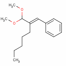 Benzene, [2-(dimethoxymethyl)-1-heptenyl]- Structure,91-87-2Structure