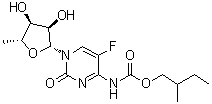 2-Methylbutyl(1-((2r,3r,4s,5r)-3,4-dihydroxy-5-methyltetrahydrofuran-2-yl)-5-fluoro-2-oxo-1,2-dihydropyrimidin-4-yl)carbamate Structure,910129-15-6Structure