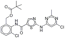 Des-6-[4-(2-hydroxyethyl)-1-piperazinyl]-6-chloro-o-pivalate dasatinib Structure,910297-70-0Structure