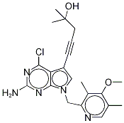 5-[2-氨基-4-氯-7-[(4-甲氧基-3,5-二甲基-2-吡啶)甲基]-7H-吡咯并[2,3-d]嘧啶-5-基]-2-甲基-4-戊炔-2-醇結構式_911397-80-3結構式