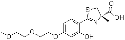 (4S)-4,5-二氫-2-[2-羥基-4-[2-(2-甲氧基乙氧基)乙氧基]苯基]-4-甲基-4-噻唑羧酸結(jié)構(gòu)式_911714-45-9結(jié)構(gòu)式