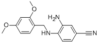 3-Amino-4-((2,4-dimethoxybenzyl)amino)benzonitrile Structure,911826-04-5Structure