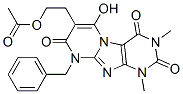 7-[2-(乙?；趸?乙基]-6-羥基-1,3-二甲基-9-(苯基甲基)-嘧啶并[2,1-f]嘌呤-2,4,8(1H,3H,9H)-三酮結(jié)構(gòu)式_91285-17-5結(jié)構(gòu)式