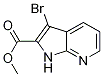 1H-pyrrolo[2,3-b]pyridine-2-carboxylic acid, 3-bromo-, methyl ester Structure,913181-71-2Structure