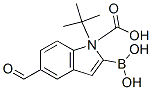 1H-Indole-1-carboxylic acid, 2-borono-5-formyl-, 1-(1,1-dimethylethyl) ester Structure,913388-54-2Structure