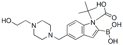 2-硼-5-[[4-(2-羥基乙基)-1-哌嗪基]甲基]-1H-吲哚-1-羧酸-1-(1,1-二甲基乙基)酯結構式_913388-61-1結構式