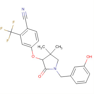 4-[[1-[(3-羥基苯基)甲基]-4,4-二甲基-2-氧代-3-吡咯烷]氧基]-2-三氟甲基-苛甲腈結(jié)構(gòu)式_914101-08-9結(jié)構(gòu)式