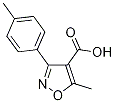 5-Methyl-3-(4-methylphenyl)- 4-isoxazolecarboxylic acid Structure,91569-59-4Structure