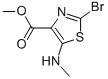 4-Thiazolecarboxylic acid, 2-bromo-5-(methylamino)-, methyl ester Structure,915721-06-1Structure