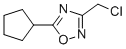 3-(Chloromethyl)-5-cyclopentyl-1,2,4-oxadiazole Structure,915925-39-2Structure