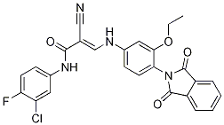 (E)-3-[3-ethoxy-4-(phthalimidyl)anilino]-n-(3-chloro-4-fluorophenyl)-2-cyano-2-propenamide Structure,915945-39-0Structure