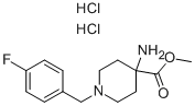 Methyl 4-amino-1-(4-fluorobenzyl)piperidine-4-carboxylate dihydrochloride Structure,916422-84-9Structure