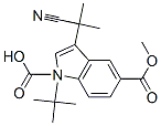 1H-Indole-1,5-dicarboxylic acid, 3-(1-cyano-1-methylethyl)-, 1-(1,1-dimethylethyl) 5-methyl ester Structure,916522-63-9Structure