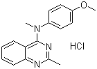 N-(4-甲氧基苯基)-N,2-二甲基-4-喹唑啉胺鹽酸鹽結構式_917369-31-4結構式