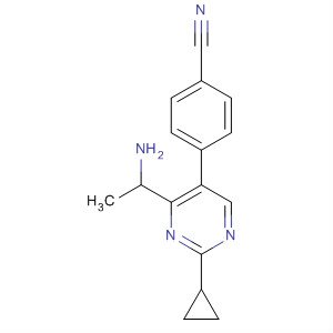 4-[4-(1-Aminoethyl)-2-cyclopropyl-5-pyrimidinyl]benzonitrile Structure,918422-33-0Structure