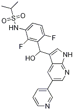 N-(2,4-difluoro-3-(hydroxy(5-(pyridin-3-yl)-1h-pyrrolo[2,3-b]pyridin-3-yl)methyl)phenyl)propane-2-sulfonamide Structure,918523-56-5Structure