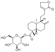 BETA-D-吡喃葡萄糖 1-[(1S,4AS,5R,8AR)-5-[2-(2,5-二氫-2-氧代-3-呋喃基)乙基]十氫-1,4A-二甲基-6-亞甲基-1-萘甲酸酯]結(jié)構(gòu)式_919120-78-8結(jié)構(gòu)式