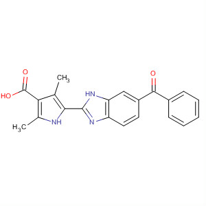  5-(6-苯甲?；?1H-苯并咪唑-2-基)-2,4-二甲基-1H-吡咯-3-羧酸結(jié)構(gòu)式_920286-51-7結(jié)構(gòu)式