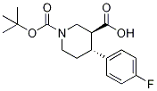 (3S,4r)-1-(tert-butoxycarbonyl)-4-(4-fluorophenyl)piperidine-3-carboxylicacid Structure,923932-21-2Structure