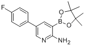 5-(4-氟苯基)-3-(4,4,5,5-四甲基-1,3,2-二噁硼烷-2-基)-2-吡啶胺結(jié)構(gòu)式_924279-83-4結(jié)構(gòu)式