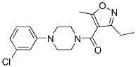 Methanone, [4-(3-chlorophenyl)-1-piperazinyl](3-ethyl-5-methyl-4-isoxazolyl)- Structure,925155-72-2Structure