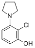 2-Chloro-3-(1-pyrrolidinyl)phenol Structure,925233-08-5Structure