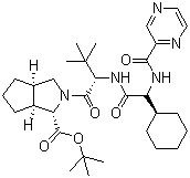 (1S,3AR,6AS)-2-[(2S)-2-[[(2S)-2-環(huán)己基-2-[(2-吡嗪基羰基)氨基]乙酰基]氨基]-3,3-二甲基-1-氧代丁基]八氫環(huán)戊并[C]吡咯-1-羧酸叔丁酯結(jié)構(gòu)式_926276-19-9結(jié)構(gòu)式