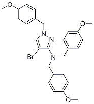 N,n,1-tris(4-methoxybenzyl)-4-bromo-1h-pyrazol-3-amine Structure,930286-87-6Structure