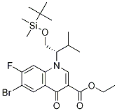 6-Bromo-1-[(1s)-1-[[[(1,1-dimethylethyl)dimethylsilyl]oxy]methyl]-2-methylpropyl]-7-fluoro-1,4-dihydro-4-oxo-3-quinolinecarboxylic acid ethyl ester Structure,934161-52-1Structure