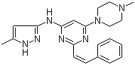 6-(4-Methyl-1-piperazinyl)-n-(5-methyl-1h-pyrazol-3-yl)-2-[(1z)-2-phenylethenyl]-4-pyrimidinamine Structure,934353-77-2Structure