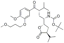 N-[(1S,3S)-3-[4-甲氧基-3-(3-甲氧基丙氧基)苯甲?；鵠-4-甲基-1-[(2S,4S)-四氫-4-異丙基-5-氧代-2-呋喃基]戊基]-氨基甲酸叔丁酯結(jié)構(gòu)式_934841-22-2結(jié)構(gòu)式