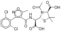 [3-(2,6-Dichlorophenyl)-5-methyl-4-isoxazolyl]carbonyl n3-acetylpenicilloic acid Structure,934986-84-2Structure