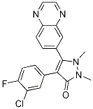 4-(3-Chloro-4-fluorophenyl)-1,2-dimethyl-5-(quinoxalin-6-yl)-1h-pyrazol-3(2h)-one Structure,937279-03-3Structure