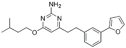 4-[2-[3-(2-呋喃)苯基]乙基]-6-(3-甲基丁氧基)-2-嘧啶胺結構式_937369-38-5結構式