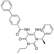 n-[6-氨基-1,2,3,4-四氫-2,4-二氧代-1-[(1r)-1-苯基乙基]-3-丙基-5-嘧啶]-[1,1-聯(lián)苯]-4-羧酰胺結(jié)構(gòu)式_937804-83-6結(jié)構(gòu)式