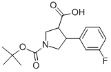 4-(3-Fluoro-phenyl)-pyrrolidine-1,3-dicarboxylic acid 1-tert-butyl ester Structure,939757-99-0Structure