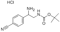 [2-Amino-2-(4-cyano-phenyl)-ethyl]-carbamic acid tert-butyl ester 1hcl salt Structure,939760-53-9Structure