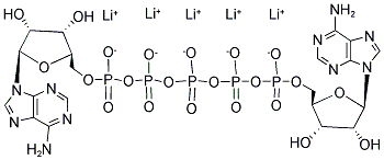 戊鋰[[[[[(2R,3S,4R,5R)-5-(6-氨基嘌呤-9-基)-3,4-二羥基-四氫呋喃-2-基]甲氧基-氧代-磷酰]氧基-氧代-磷酰]氧基-氧代-磷酰]氧基-氧代-磷酰][(2R,3S,4R,5R)-5-(6-氨基嘌呤-9-基)-3,4-二羥基-四氫呋喃-2-基]甲基磷酸酯結構式_94108-02-8結構式