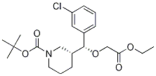 (R)-tert-butyl 3-((r)-(3-chlorophenyl)(2-ethoxy-2-oxoethoxy)methyl)piperidine-1-carboxylate Structure,942142-76-9Structure