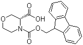 (R)-4-Fmoc-嗎啉-3-羧酸結(jié)構(gòu)式_942153-03-9結(jié)構(gòu)式