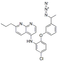 1,8-Naphthyridin-4-amine, n-[2-[3-(1-azidoethyl)phenoxy]-5-chlorophenyl]-7-propyl- Structure,943619-25-8Structure