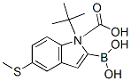 1H-Indole-1-carboxylic acid, 2-borono-5-(methylthio)-, 1-(1,1-dimethylethyl) ester Structure,945493-45-8Structure