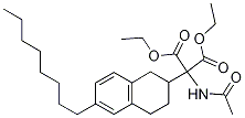 Diethyl2-acetamido-2-(6-octyl-1,2,3,4-tetrahydronaphthalen-2-yl)malonate Structure,945632-81-5Structure