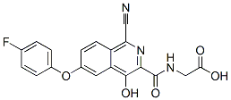 n-[[1-氰基-6-(4-氟苯氧基)-4-羥基-3-異喹啉]羰基]-甘氨酸結(jié)構(gòu)式_945739-75-3結(jié)構(gòu)式