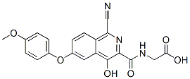 n-[[1-氰基-4-羥基-6-(4-甲氧基苯氧基)-3-異喹啉]羰基]-甘氨酸結構式_945739-76-4結構式