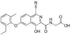 n-[[1-氰基-6-(2-乙基-6-甲基苯氧基)-4-羥基-3-異喹啉]羰基]-甘氨酸結(jié)構(gòu)式_945739-87-7結(jié)構(gòu)式