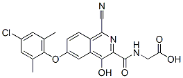 n-[[6-(4-氯-2,6-二甲基苯氧基)-1-氰基-4-羥基-3-異喹啉]羰基]-甘氨酸結(jié)構(gòu)式_945739-89-9結(jié)構(gòu)式