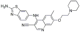 4-[(2-氨基-6-苯并噻唑)氨基]-6-甲基-7-[2-(1-哌啶基)乙氧基]-3-喹啉甲腈結(jié)構(gòu)式_947403-26-1結(jié)構(gòu)式