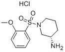 (S)-1-(2-甲氧基-苯磺?；?-哌啶-3-胺鹽酸鹽結構式_947532-54-9結構式